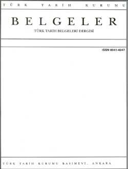 Belgeler Türk Tarih Belgeleri Dergisi - Sayı: 27