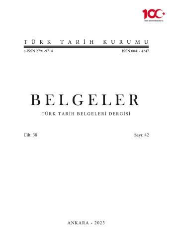 Belgeler Türk Tarih Belgeleri Dergisi - Sayı: 42