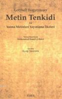 Metin Tenkidi ve Yazma Metinleri Yayınlama İlkeleri %20 indirimli Gott