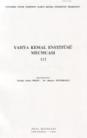 Yahya Kemal Enstitüsü Mecmuası 3 Yahya Kemal Beyatlı